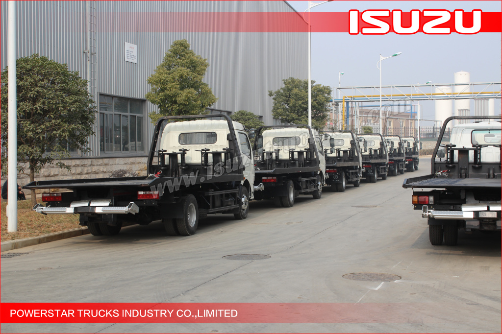 Demolitore stradale ISUZU, carro attrezzi, camion di soccorso della polizia, camion di soccorso Isuzu, camion di recupero, carro attrezzi a pianale Isuzu,