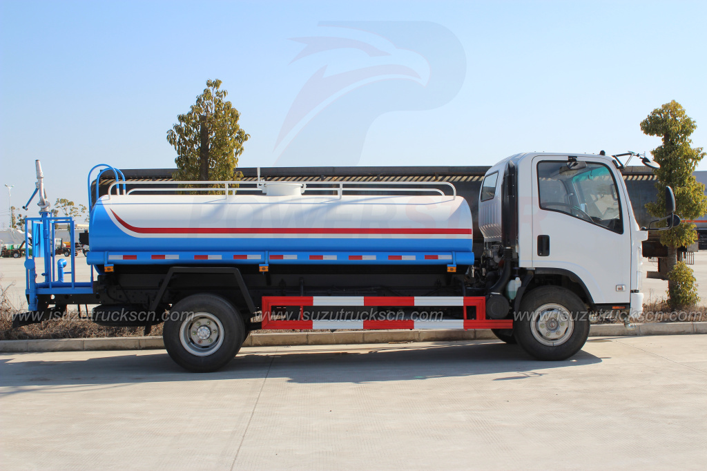 Japanese 7000L 8000L ELF Isuzu watering tanker cart street springkler truck