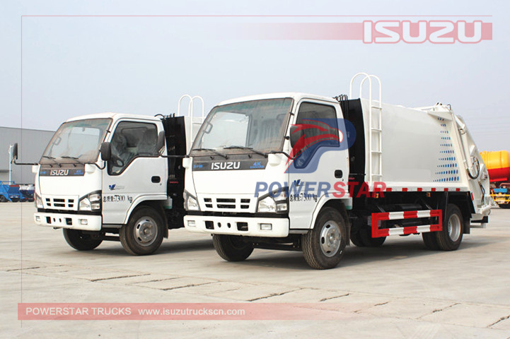 Camion compattatori di rifiuti da 3 tonnellate Camion compattatori di rifiuti industriali Isuzu