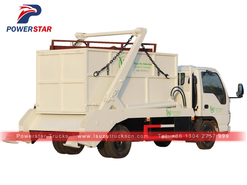 Swing Arm container garbage truck Isuzu 6 cbm