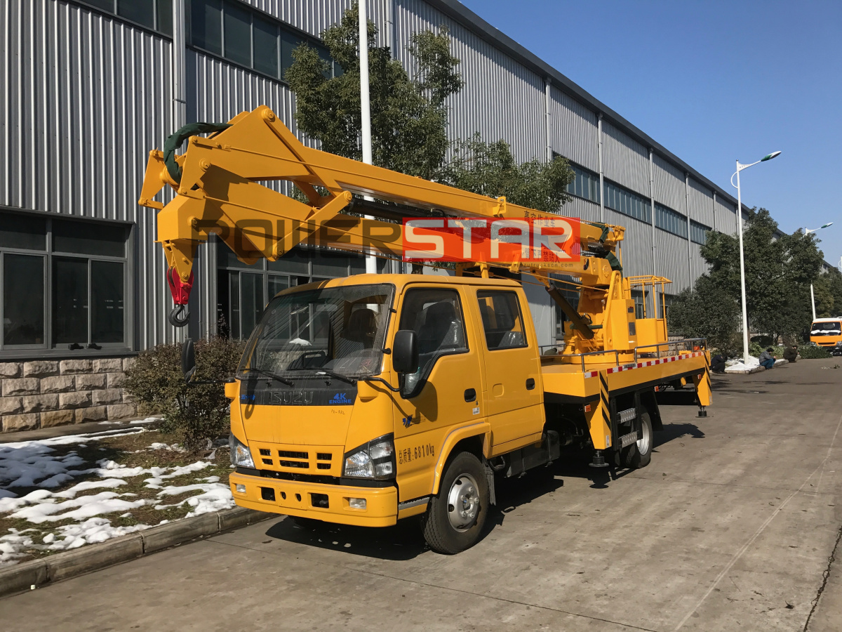 Carrello elevatore Isuzu Man con piattaforma elevatrice idraulica Filippine 16M in vendita