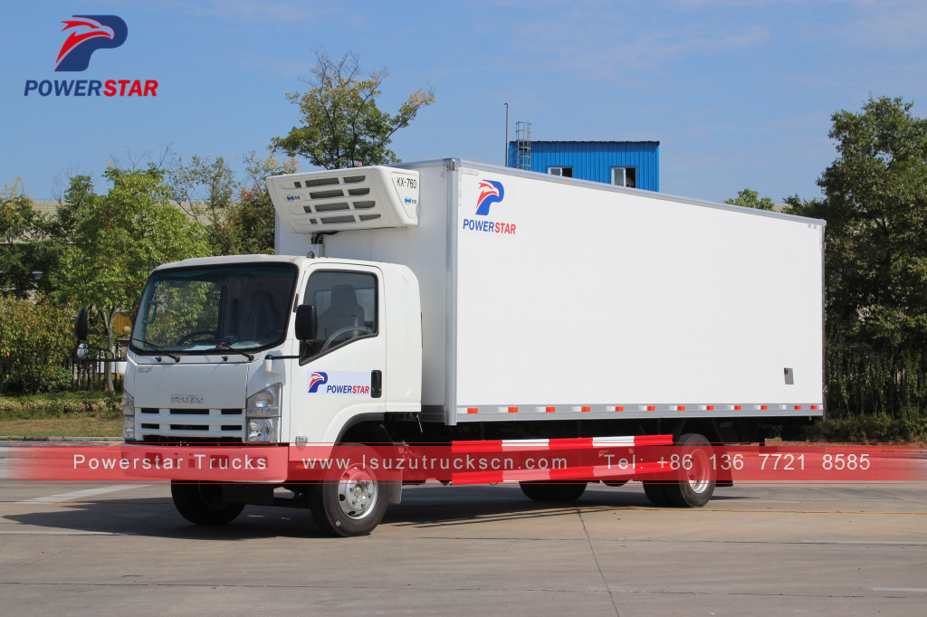 Polinesia francese Isuzu camion per alimenti frigorifero congelatore furgone frigorifero per carne e pesce in vendita