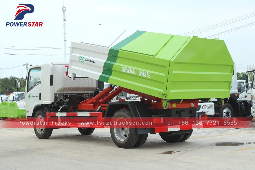 Mongolia Isuzu Hook arm garbage truck