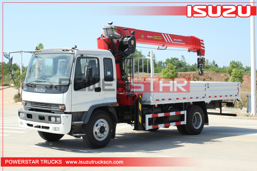 Philippines Custom Isuzu FTR Cargo Truck with Palfinger Telescopic Crane for sale