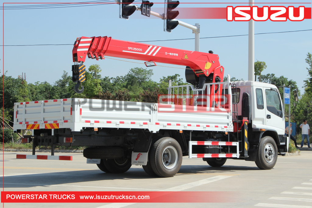 Philippines Custom Isuzu FTR Cargo Truck with Palfinger Telescopic Crane for sale