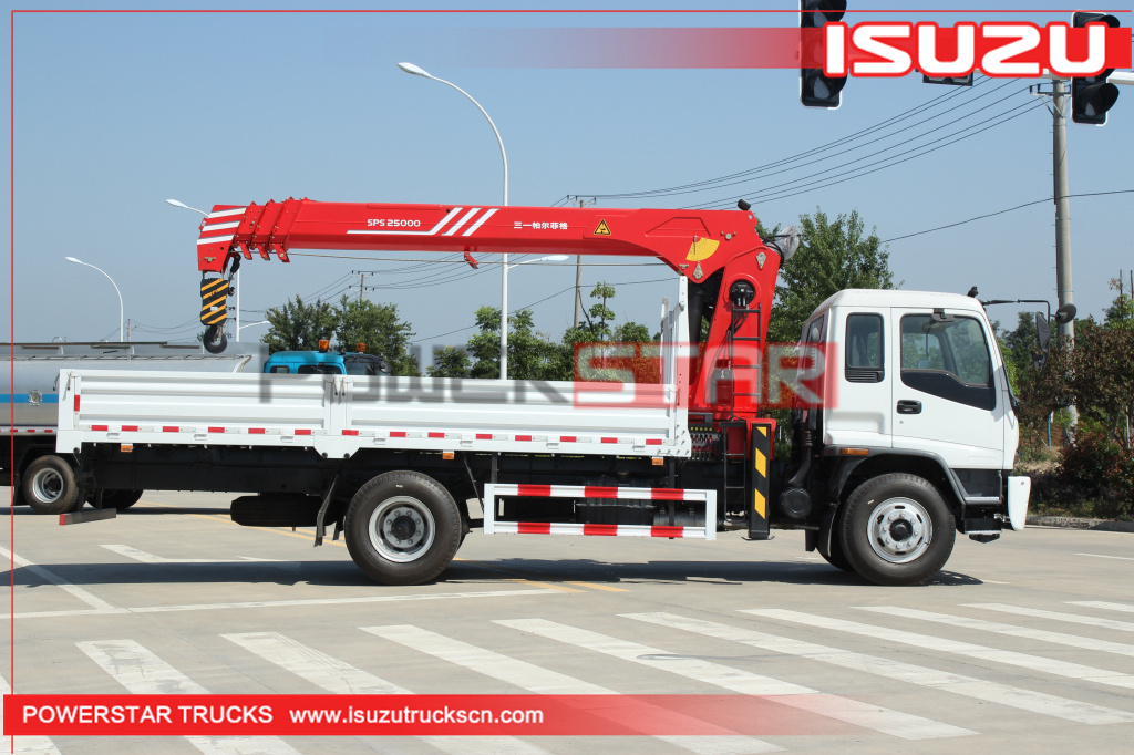 Philippines Custom Isuzu FTR Cargo Truck with Palfinger Telescopic Crane for sale