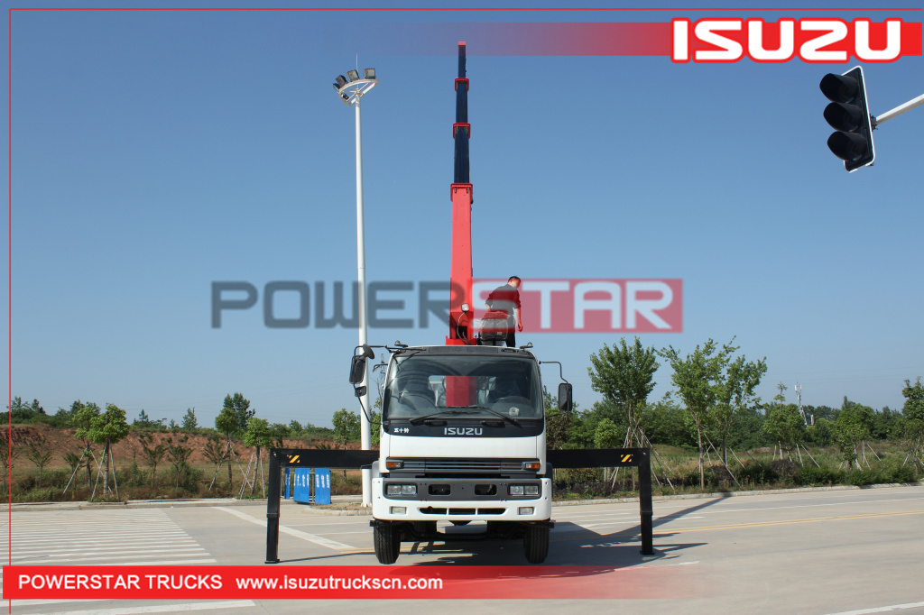 Philippines Custom Isuzu FTR Cargo Truck with Palfinger Telescopic Crane for sale