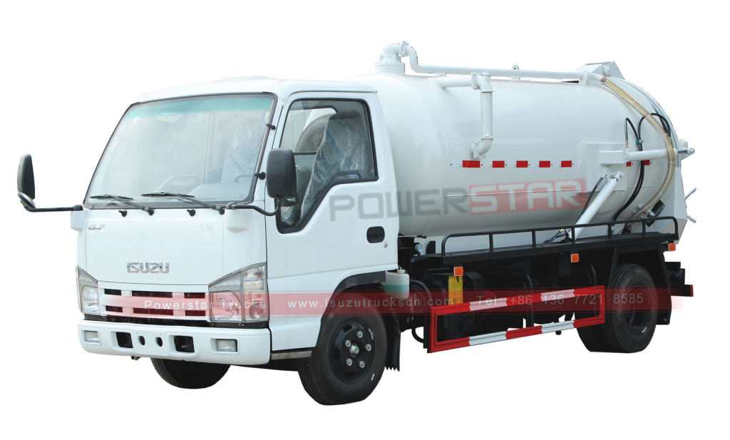 Myanmar Camion aspirapolvere per acque reflue Isuzu Camion aspirapolvere