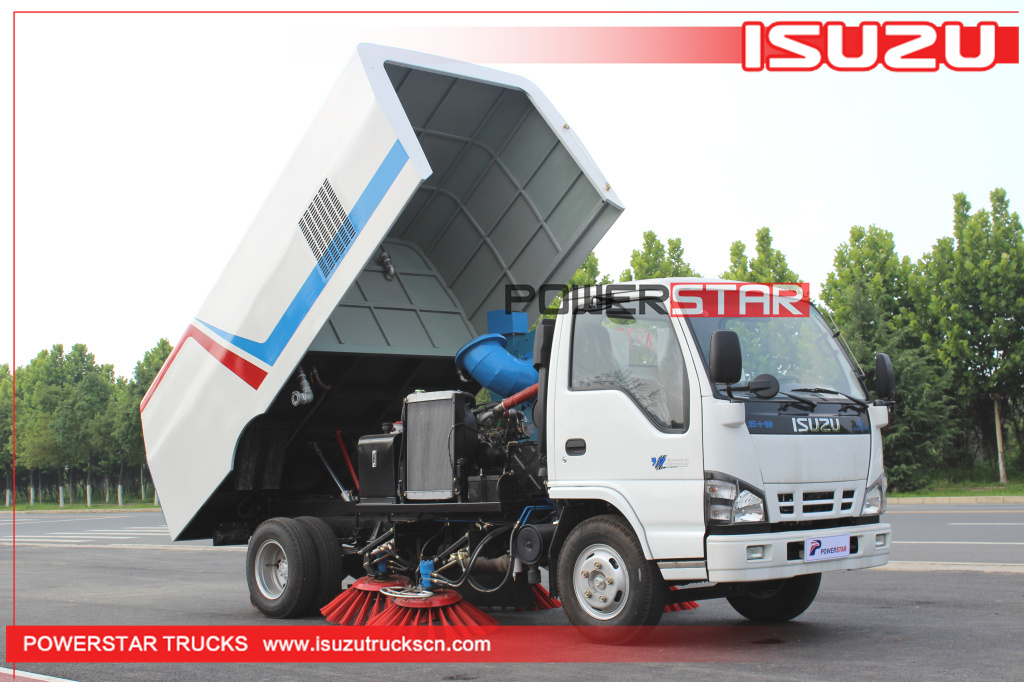 Cement plant road sweeper truck Isuzu