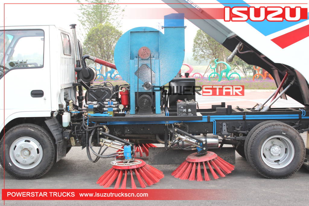 Cement plant road sweeper truck Isuzu