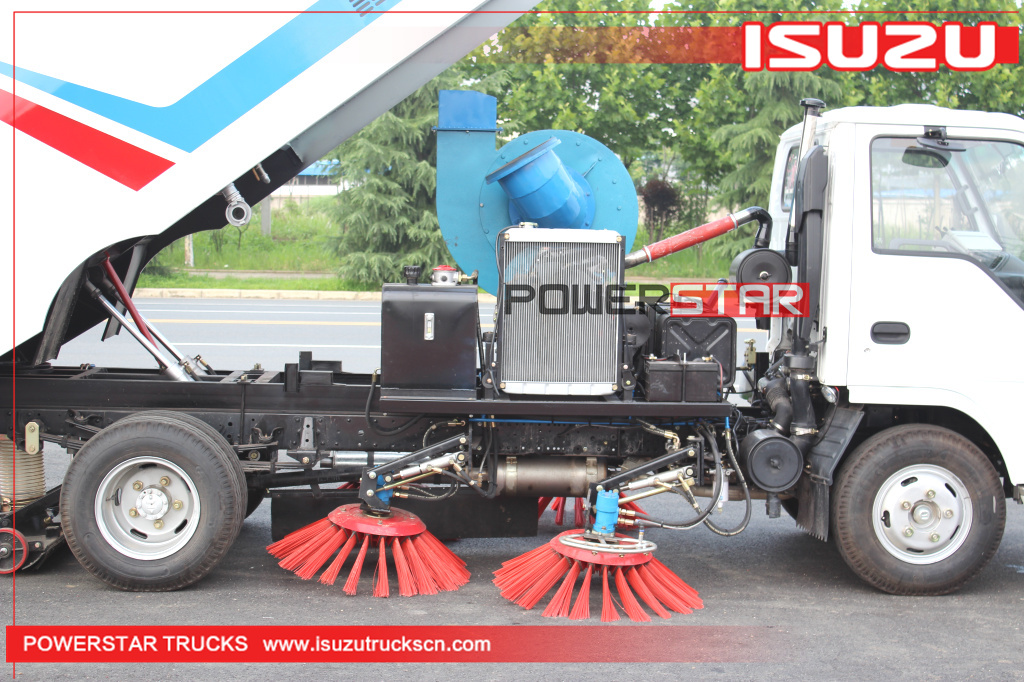 Cement plant road sweeper truck Isuzu