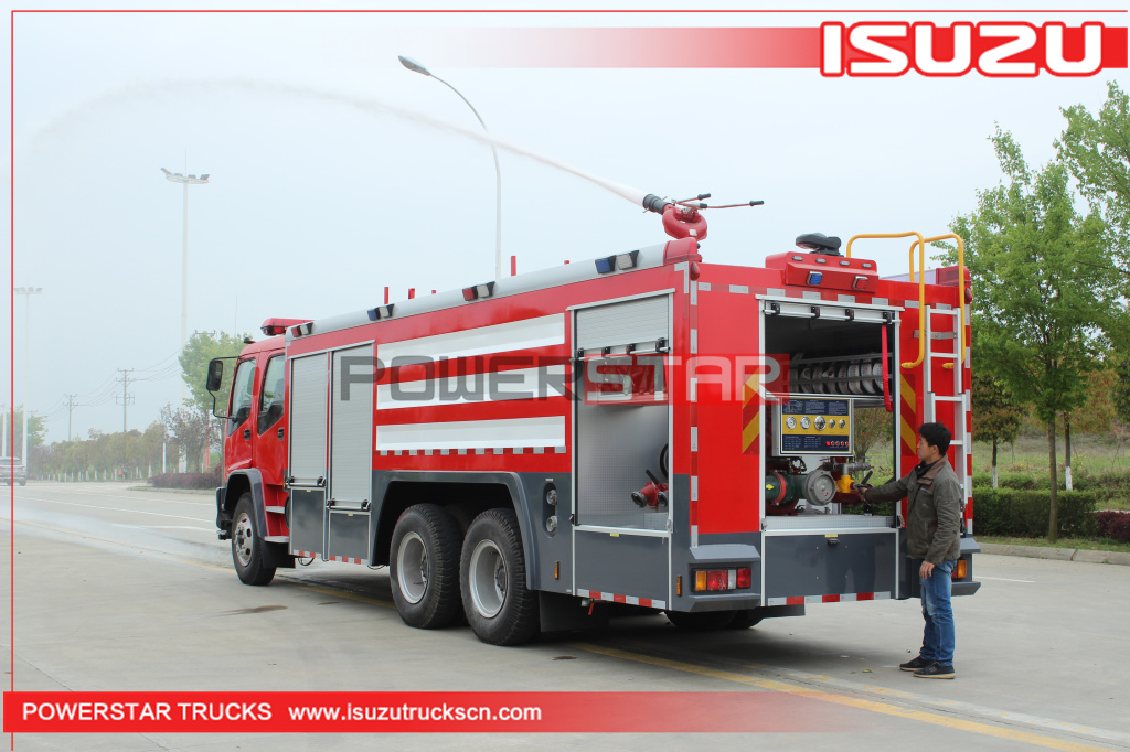 Produttore di camion dei vigili del fuoco ISUZU FVZ per camion per tender antincendio con schiuma d'acqua per autopompe 7000L-10000L