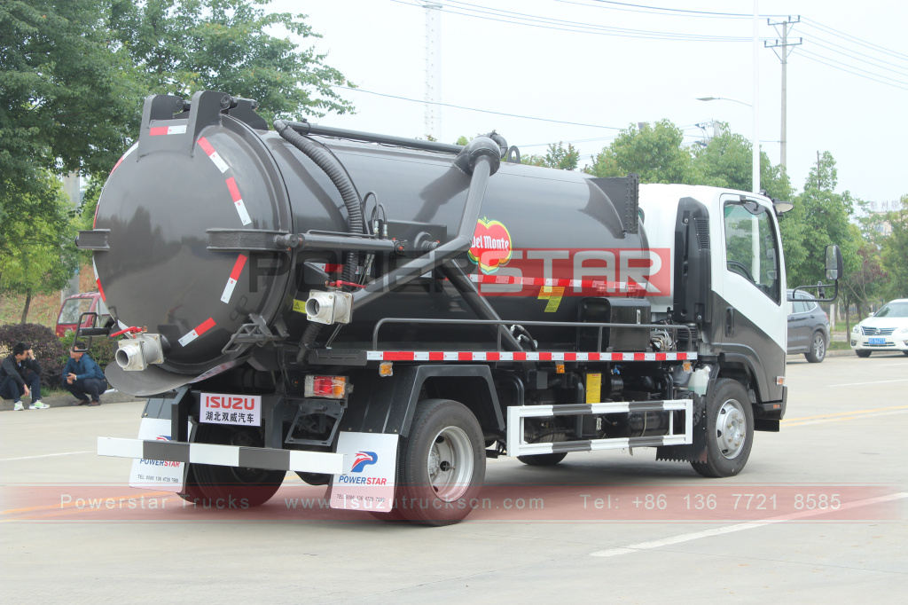 Philippines Del Monte ISUZU ELF Vacuum Sewer Septic Tanker truck