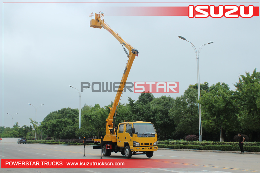 ISUZU Man Lifter Folding Arm Support Leg Truck Mounted Aerial Work Platform Skylift Cherry Picker Truck