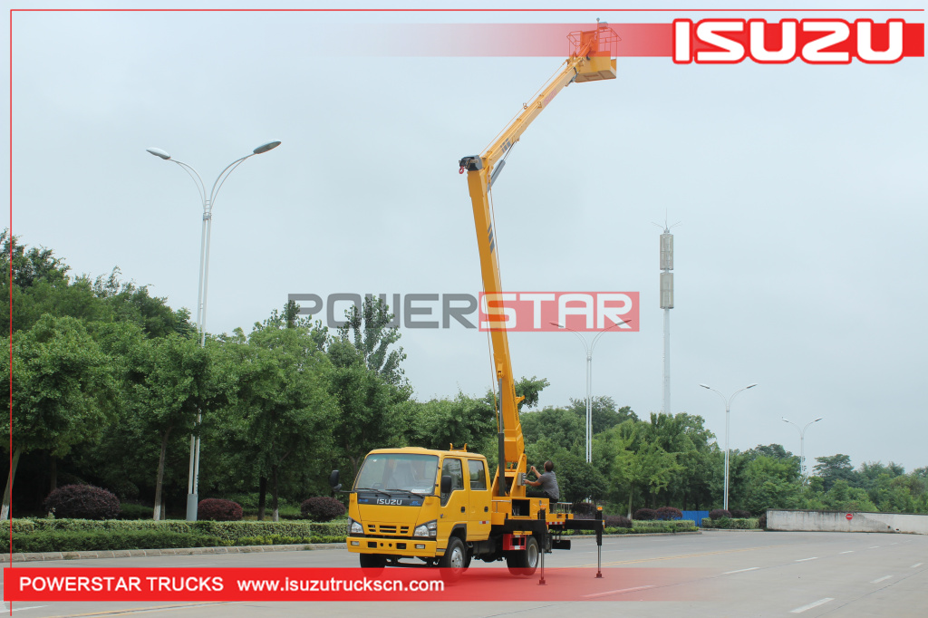 ISUZU Man Lifter Folding Arm Support Leg Truck Mounted Aerial Work Platform Skylift Cherry Picker Truck