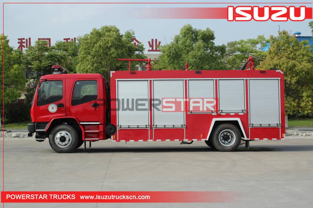 6Tons ISUZU FVR Water Foam Powder Tank Fire Fighting Trucks