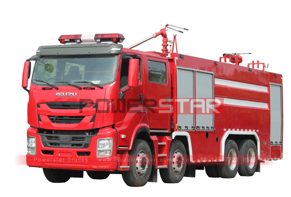 17 Tons ISUZU Fire truck with 8x4 GIGA water foam dry powder heavy fire engine vehicle