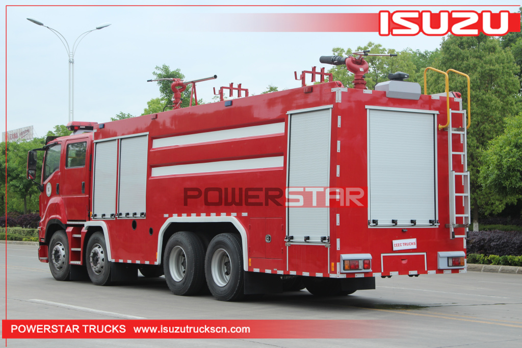 17 Tons ISUZU Fire truck with 8x4 GIGA water foam dry powder heavy fire engine vehicle