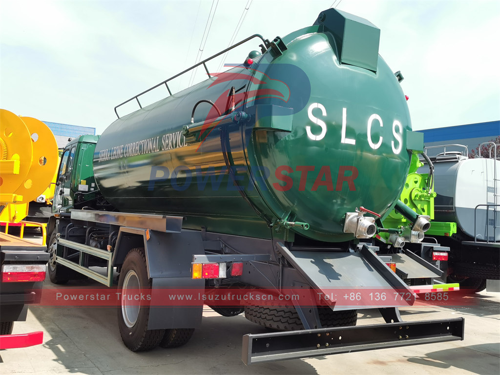 ISUZU FTR 10000Liters vacuum tanker truck export Sierra Leone 