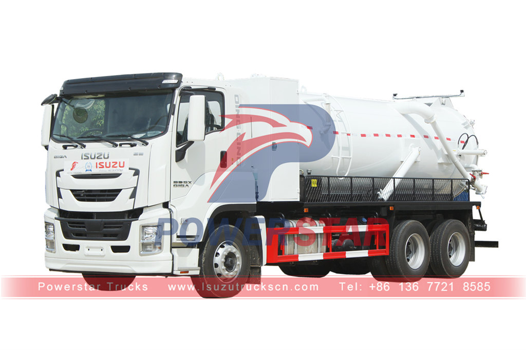 Top quality ISUZU GIGA 6Ã—4 gully sucker vacuum suction truck