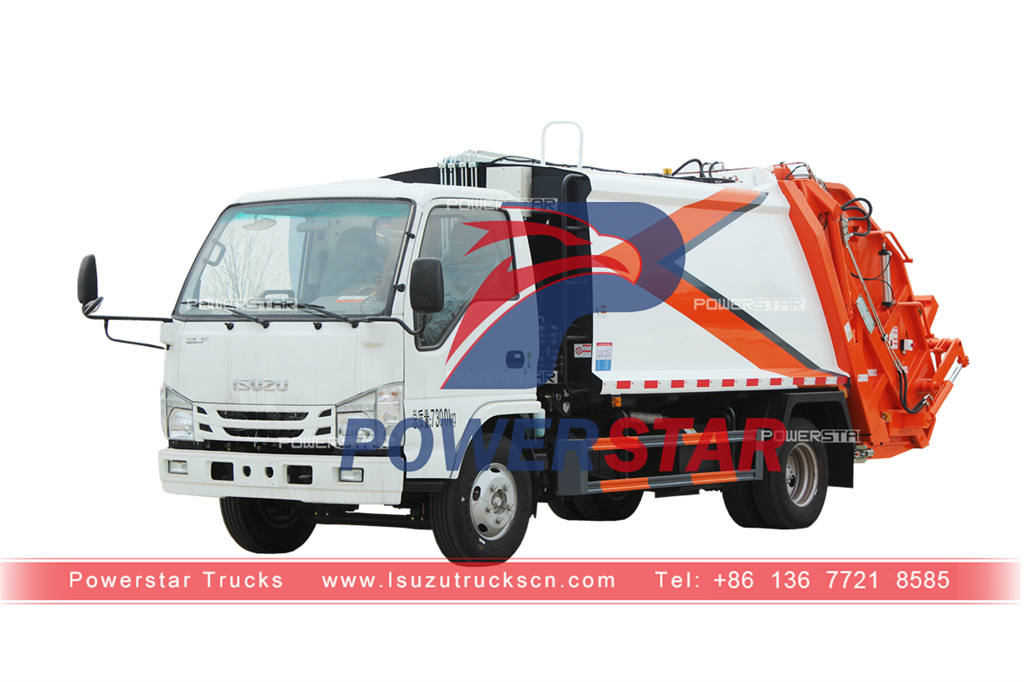 New designed ISUZU 6CBM garbage compressor truck