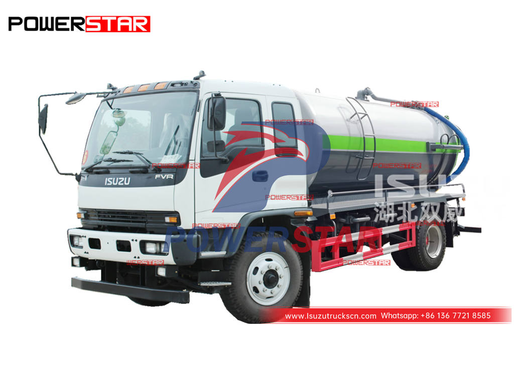 Factory direct sale ISUZU FVR 4Ã—2 sewage tank truck