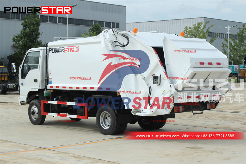 Custom ISUZU 600P 4Ã—4 off-road 6CBM rubbish compactor truck for sale