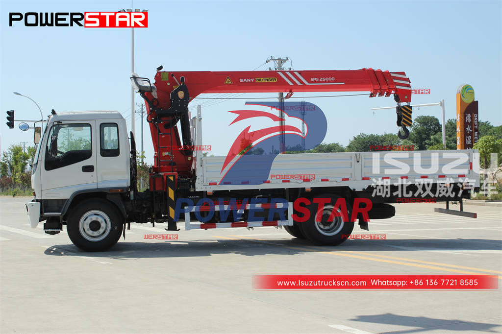 Myanmar ISUZU FTR 4Ã—4 10 tons palfinger telescopic crane truck for sale