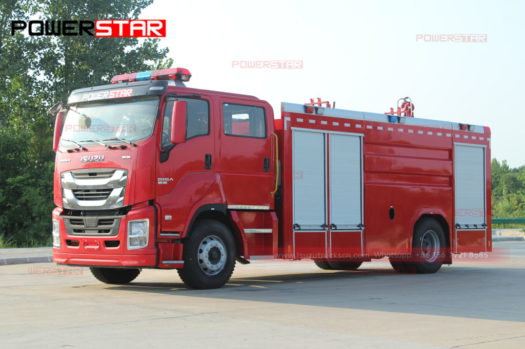 Philippines New ISUZU GIGA Emergency Fire Engine 6UZ1-TCG50 8tons 8,000L Water Foam Fire Fighting Vehicle