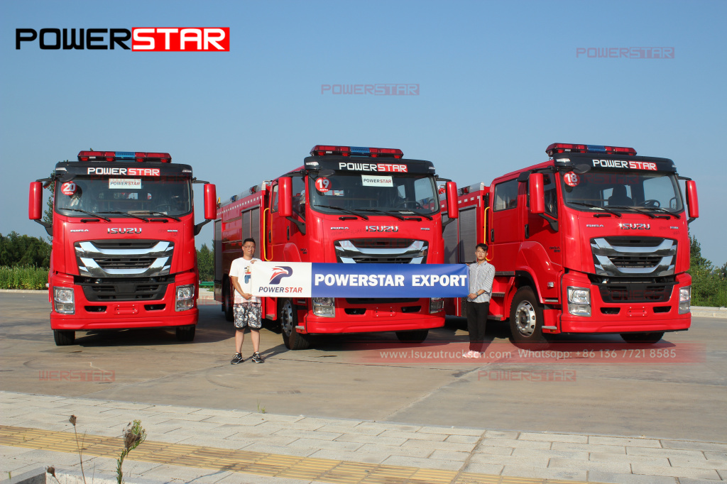 Philippines New ISUZU GIGA Emergency Fire Engine 6UZ1-TCG50 8tons 8,000L Water Foam Fire Fighting Vehicle