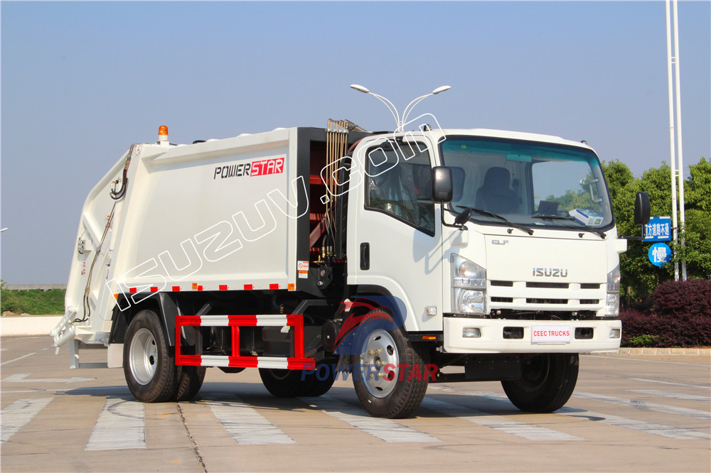 camion compattatore di rifiuti isuzu