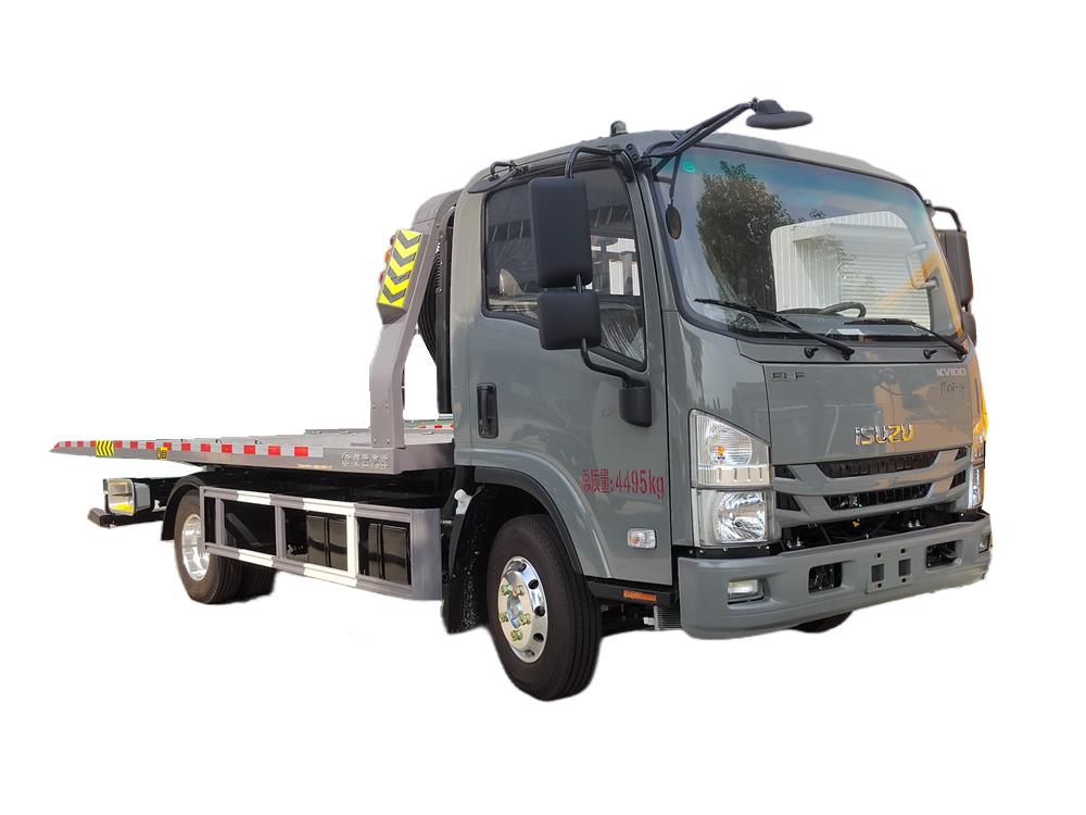 ISUZU NPR flatbed wrecker truck