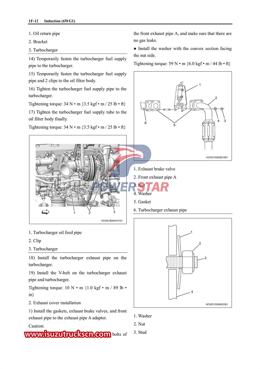 Manuale di servizio raffreddamento motore Isuzu 6WG1 e trasmissione ZF