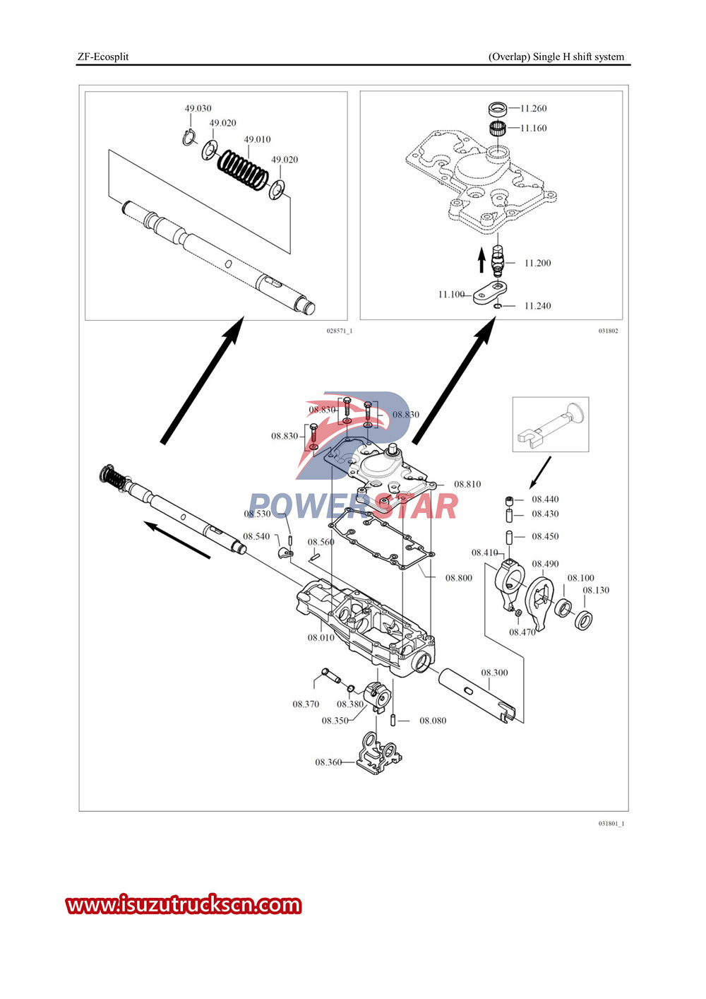 Manuale di servizio raffreddamento motore Isuzu 6WG1 e trasmissione ZF