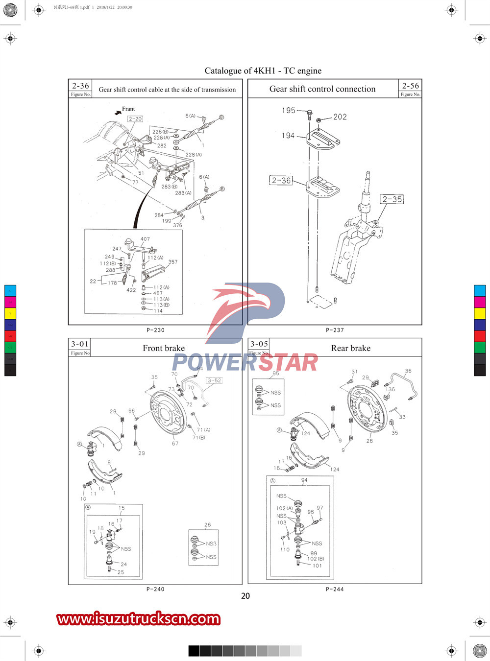 Catalogo ricambi commerciali Isuzu serie N1