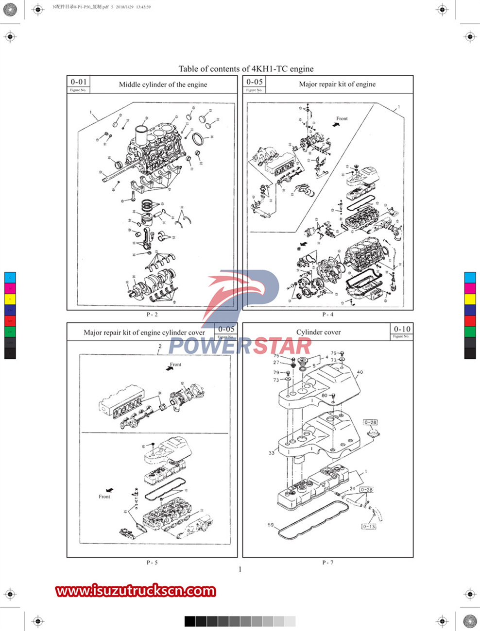 Catalogo ricambi commerciali Isuzu serie N1