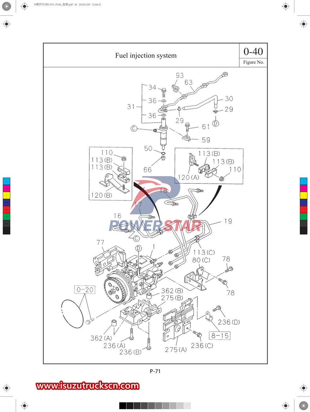 Catalogo ricambi commerciali Isuzu serie N1