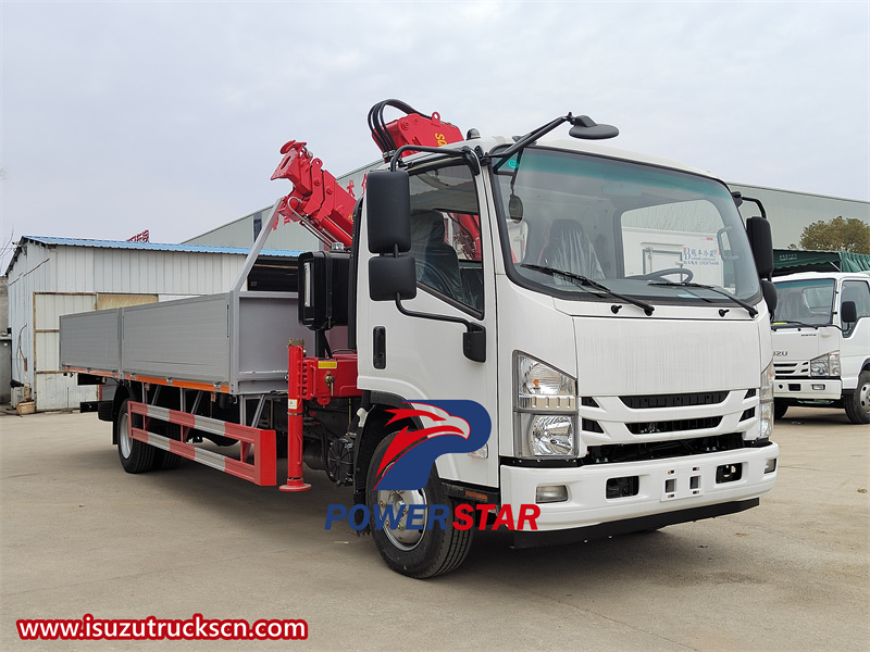 Philippines Isuzu Knuckle Boom Crane Truck With Platform