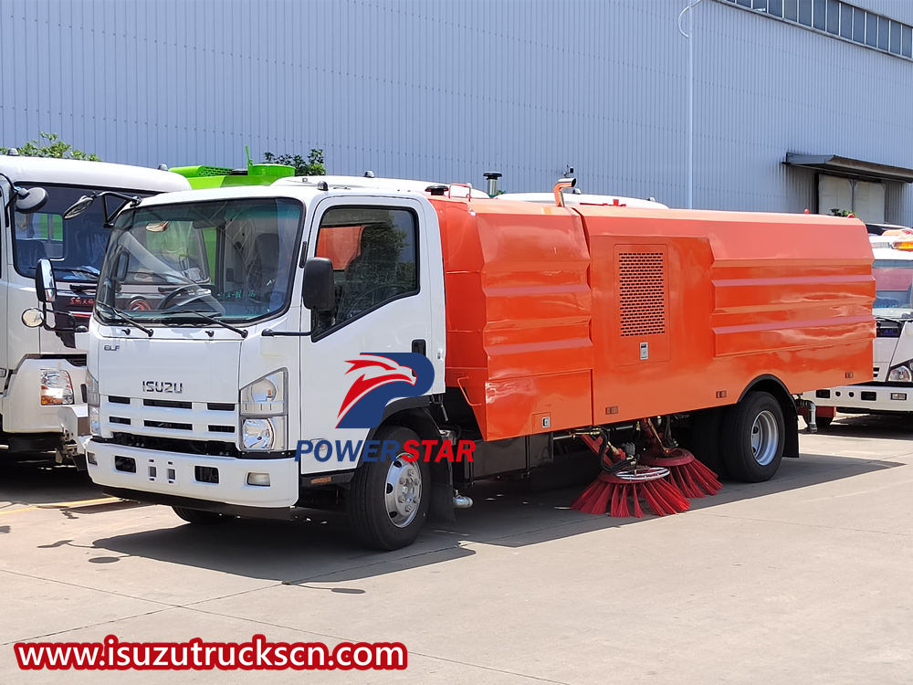 Isuzu road sweeper truck