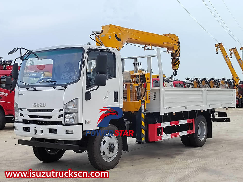 Isuzu straight boom crane