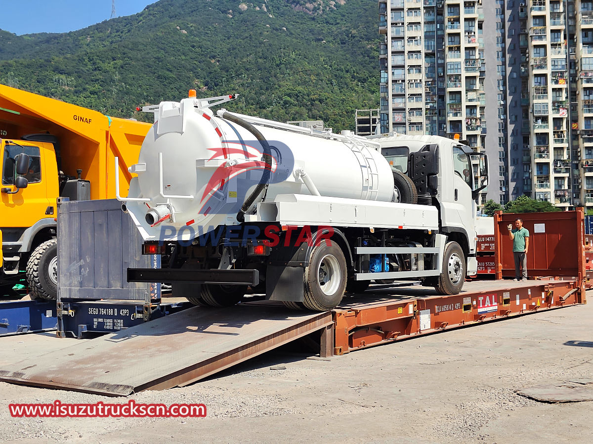 Shipment of Isuzu FVR GIGA Vacuum Sewage Suction Truck for Moldova