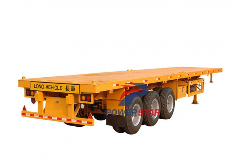 Powerstar 3 Axle 40 Inch Flatbed Semi Trailer For Sale