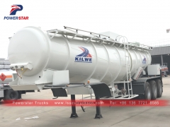 Powerstar Acetic Acid Tanker Semi Trailer 3 Axles For Transport Acetic Acid