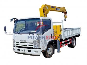 Isuzu NPR ELF 700P 5tons telescopic loader crane truck