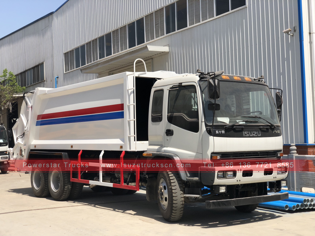 Video di lavoro del camion compattatore di rifiuti Haiti da 20 mc
    