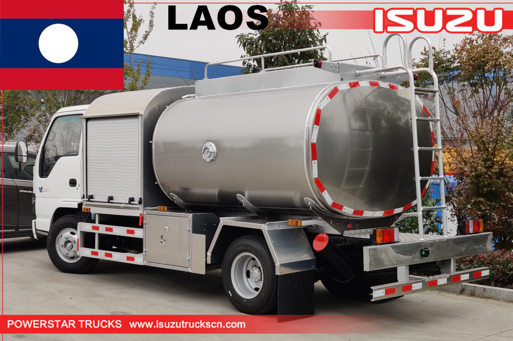 Laos - 1 unità di camion cisterna per rifornimento di carburante per aerei ISUZU
    