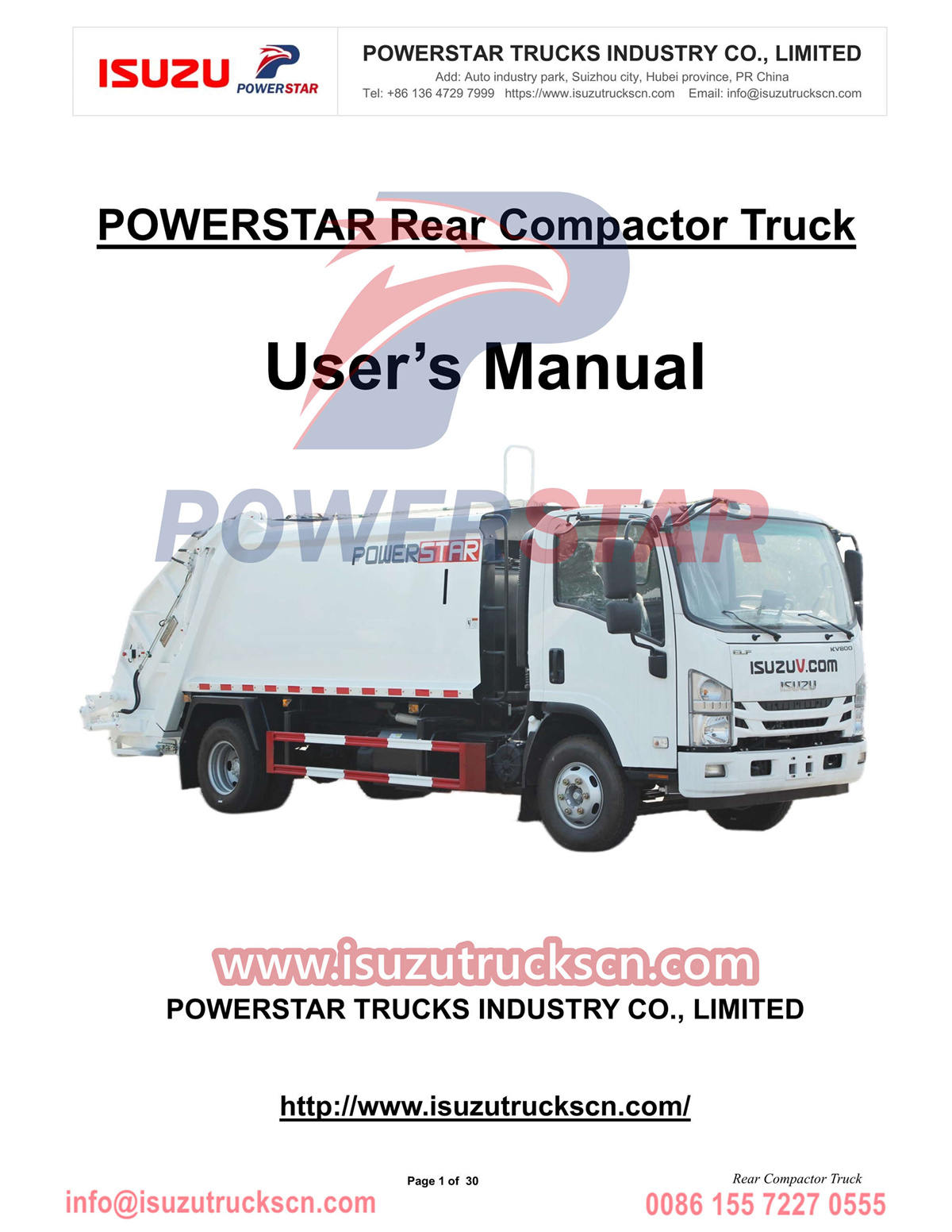 I clienti albanesi acquistano il manuale del camion compattatore posteriore POWERSTAR ISUZU KV800
    