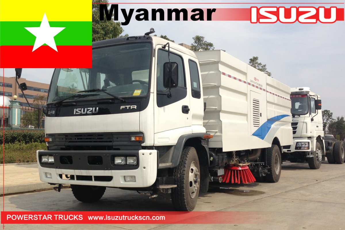 Myanmar - 1 unità ISUZU FTR Spazzatrice stradale e lavatrice
    