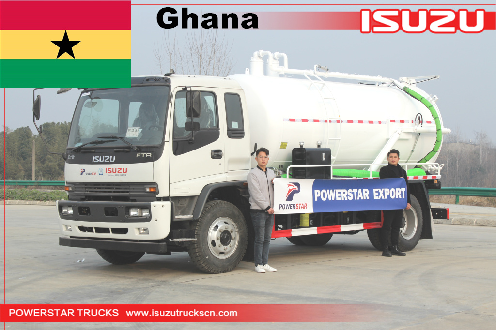 Ghana - Camion con pompa per vuoto per acque reflue ISUZU FTR
    