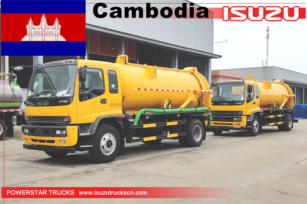 Cambogia - 2 unità camion cisterna per liquami ISUZU FTR
    